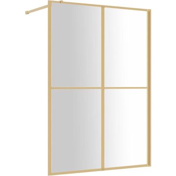 vidaXL-Inloopdouchewand-transparant-140x195-cm-ESG-glas-goudkleurig