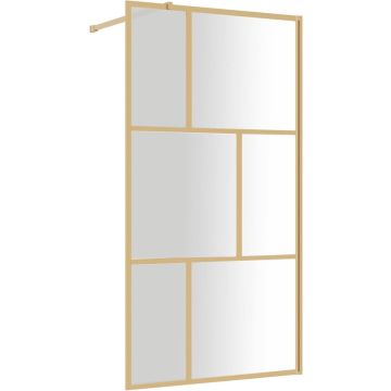 vidaXL-Inloopdouchewand-transparant-115x195-cm-ESG-glas-goudkleurig