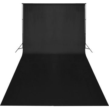 Maison Exclusive - Achtergrond 300x300 cm katoen zwart