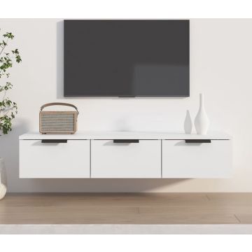 Furniture Limited - Wandkast 102x30x20 cm bewerkt hout wit