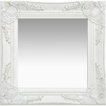 Furniture Limited - Wandspiegel barok stijl 40x40 cm wit