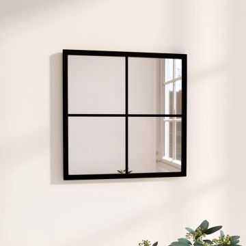Furniture Limited - Wandspiegel 40x40 cm metaal zwart