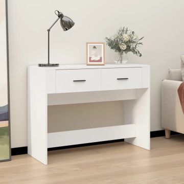Furniture Limited - Wandtafel 100x39x75 cm bewerkt hout wit