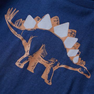 vidaXL-Kindershirt-met-lange-mouwen-dinosaurusprint-92-marineblauw