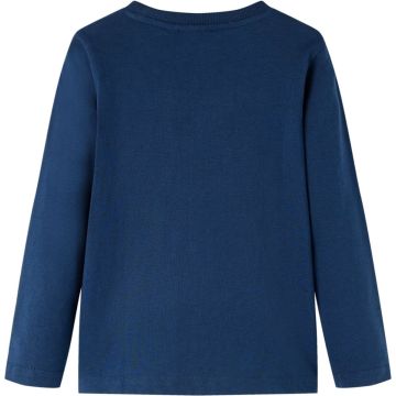 vidaXL-Kindershirt-met-lange-mouwen-aapjesprint-104-marineblauw