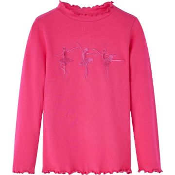 vidaXL-Kindershirt-met-lange-mouwen-ballerinaprint-104-lichtroze