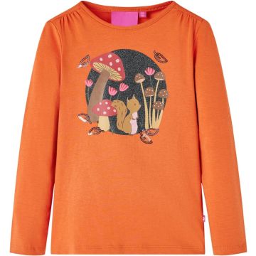 vidaXL-Kindershirt-met-lange-mouwen-eekhoornprint-116-oranjebruin