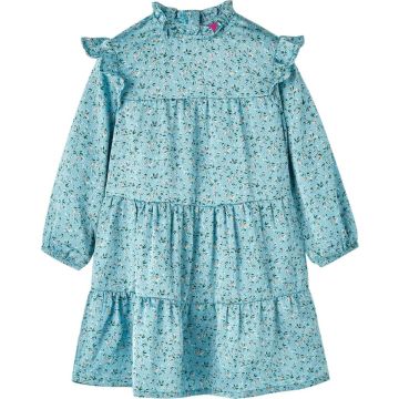 vidaXL-Kinderjurk-met-lange-mouwen-128-blauw