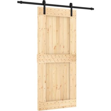 vidaXL-Schuifdeur-met-beslag-90x210-cm-massief-grenenhout