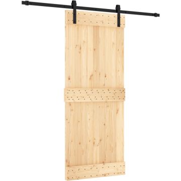 vidaXL-Schuifdeur-met-beslag-85x210-cm-massief-grenenhout