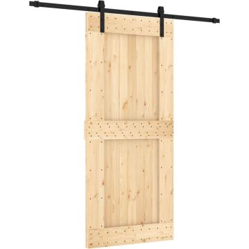 vidaXL-Schuifdeur-met-beslag-90x210-cm-massief-grenenhout