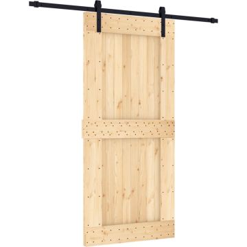 vidaXL-Schuifdeur-met-beslag-95x210-cm-massief-grenenhout