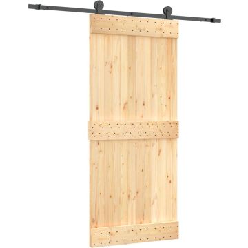 vidaXL-Schuifdeur-met-beslag-90x210-cm-massief-grenenhout