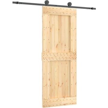 vidaXL-Schuifdeur-met-beslag-80x210-cm-massief-grenenhout