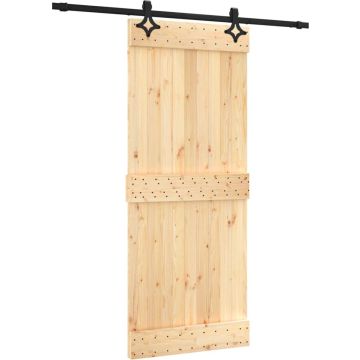 vidaXL-Schuifdeur-met-beslag-85x210-cm-massief-grenenhout