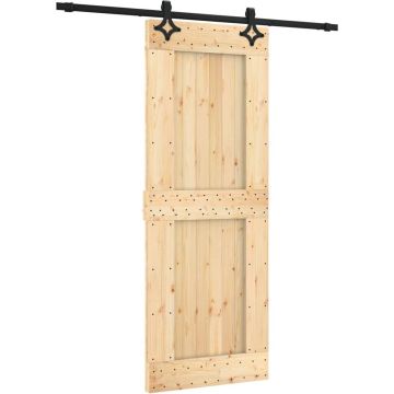 vidaXL-Schuifdeur-met-beslag-80x210-cm-massief-grenenhout