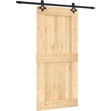 vidaXL-Schuifdeur-met-beslag-95x210-cm-massief-grenenhout