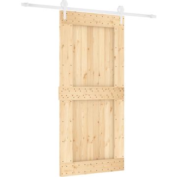 vidaXL-Schuifdeur-met-beslag-95x210-cm-massief-grenenhout