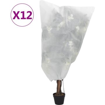 vidaXL-Plantenhoezen-met-trekkoord-12-st-70-g/m²-0,8x1,2-m