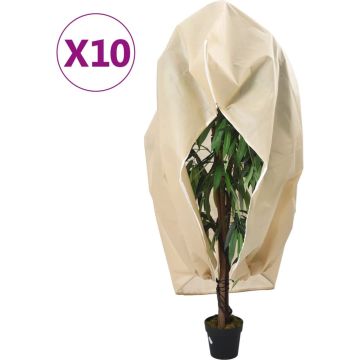 vidaXL-Plantenhoezen-met-ritssluiting-10-st-70-g/m²-1x1,55-m