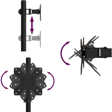 vidaXL-Monitorstandaard-dubbel-VESA-75/100-mm-staal-zwart