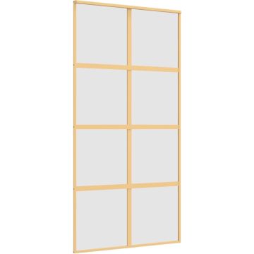 vidaXL-Schuifdeur-102,5x205-cm-mat-ESG-glas-en-aluminium-goudkleurig