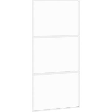 vidaXL-Schuifdeur-102,5x205-cm-gehard-glas-en-aluminium-wit