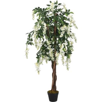 vidaXL-Kunstplant-wisteria-1470-bladeren-200-cm-groen-en-wit