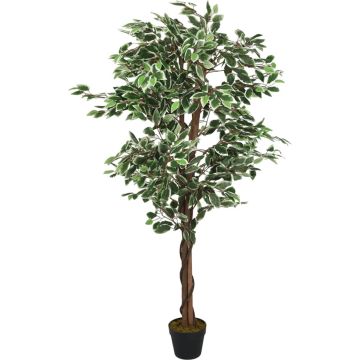 vidaXL-Kunstplant-ficus-756-bladeren-150-cm-groen