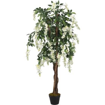 vidaXL-Kunstboom-wisteria-560-bladeren-80-cm-groen-en-wit