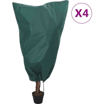 vidaXL-Vlieshoezen-voor-planten-met-trekkoord-4-st-70-g/m²-0,8x0,8-m