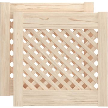 vidaXL-Kastdeuren-met-latwerk-2-st-39,5x39,5-cm-massief-grenenhout