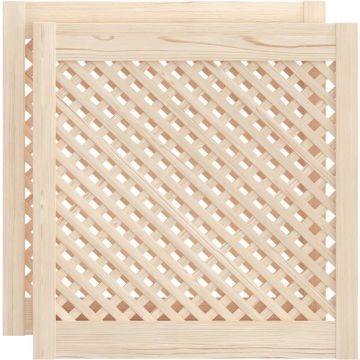 vidaXL-Kastdeuren-met-latwerk-2-st-59,5x61,5-cm-massief-grenenhout