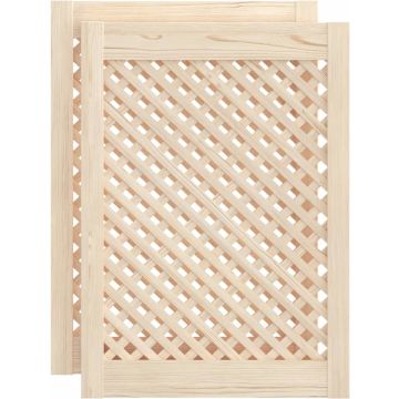 vidaXL-Kastdeuren-met-latwerk-2-st-49,5x69-cm-massief-grenenhout