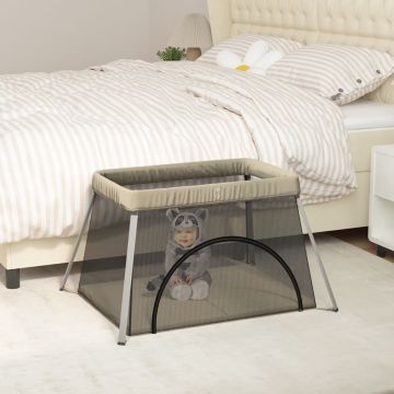 The Living Store Babybox - Compacte reiswieg - Opvouwbaar en comfortabel - Stevige structuur - Ademend materiaal - Uitneembaar en schoon te maken matras