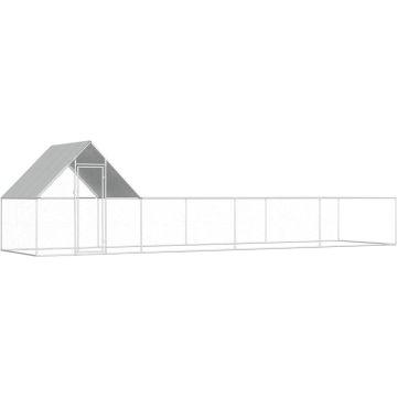 The Living Store Kippenhok - Stalen verblijf met waterbestendig dak - 8x2x2 m - Geschikt voor kippen - eenden - ganzen - etc