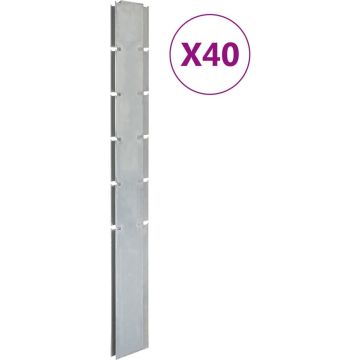 The Living Store Schuttingpaal - Staal - 19 x 4 x 160 cm - Duurzaam - Galvanisatie - Eenvoudig in gebruik - Brede toepassing