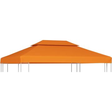 The Living Store Prieeldak - 3 x 4 m - Oranje - Waterbestendig - PVC-coating - 310 g/m²