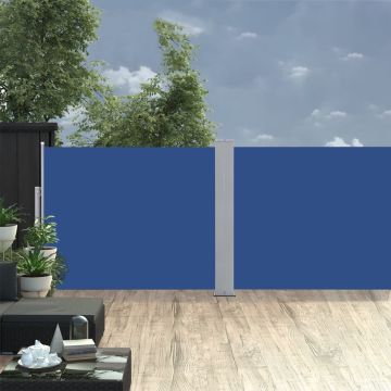 The Living Store zijluifel Grote - Blauw - 140 x (0 - 1.000) cm - Uittrekbaar