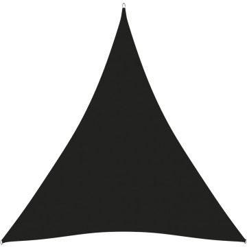 The Living Store Zonnescherm driehoekig 5x7x7 m oxford stof zwart - Parasol