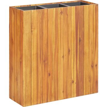 The Living Store Verhoogde houten plantenbak - 66.5x25x75cm - Massief acaciahout