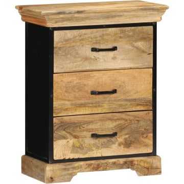 The Living Store Ladekast Vintage - Hout - 60x30x75cm - 3 Lades