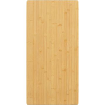 The Living Store Bamboe Tafelblad - 40 x 80 x 4 cm - Duurzaam materiaal - Veelzijdig - Afgeronde randen - Eenvoudig schoon te maken oppervlak