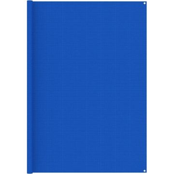 The Living Store Tenttapijt - HDPE - Blauw - 250 x 450 cm - Geïntegreerde oogjes - Weerbestendig
