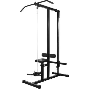 The Living Store Home Gym - 110 x 121 x 190 cm - Verstelbare Leg Lockdown - Inclusief 2 veiligheidsbeugels - Maximaal gewicht 90 kg