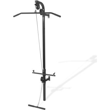 The Living Store Wandgemonteerde Home Gym - Cable-Pull Station - 99 x 53 x 194 cm - Sterk Staal - 120 kg Draagvermogen