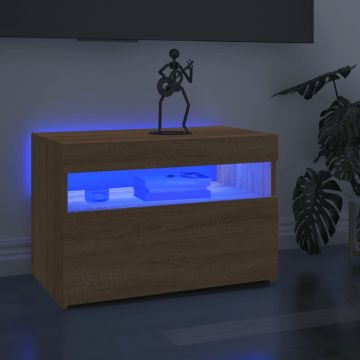 vidaXL TV-meubel - LED-verlichting - Hifi-kast - 60x35x40 cm - Sonoma eiken - Kast