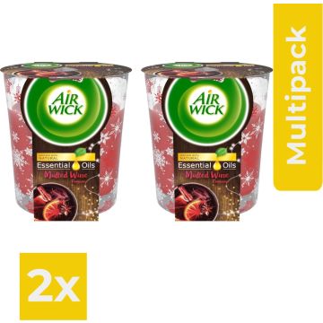 Airwick Geurkaars Essential Oils Mulled Wine - 6 stuks - Voordeelbundel - Kaarsen - Voordeelverpakking 2 stuks