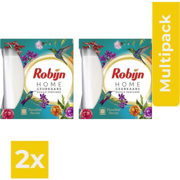 Robijn Geurkaars Paradise Secret 115 gr - Kaarsen - Voordeelverpakking 2 stuks