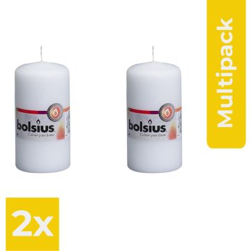 Bolsius Stompkaarsen 10 st 120x58 mm wit - Kaarsen - Voordeelverpakking 2 stuks